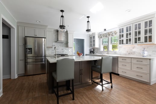 White and Chrome Kitchen | G&L and Sons Renovations