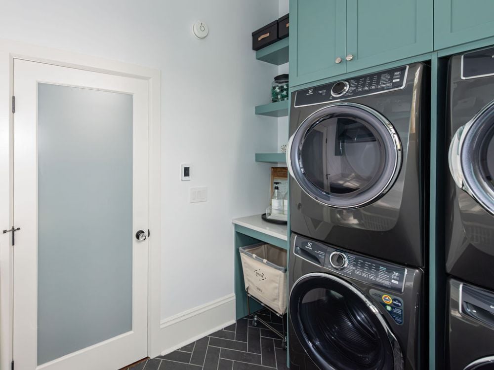 Laundry room remodel with custom cabinetry by G&L and Sons Renovations in Caldwell, NJ