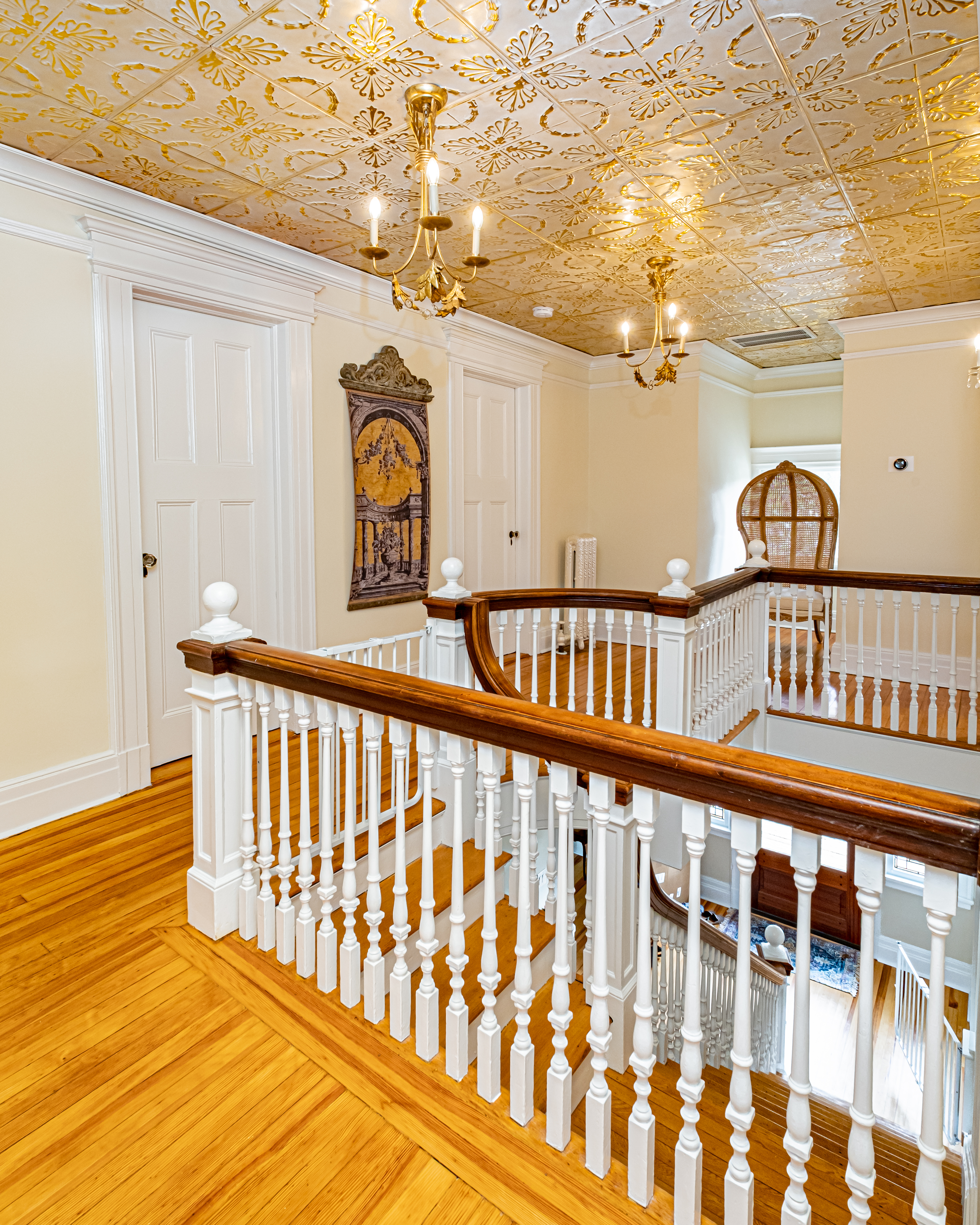stair-hallway-custom- ceiling-tiles-1