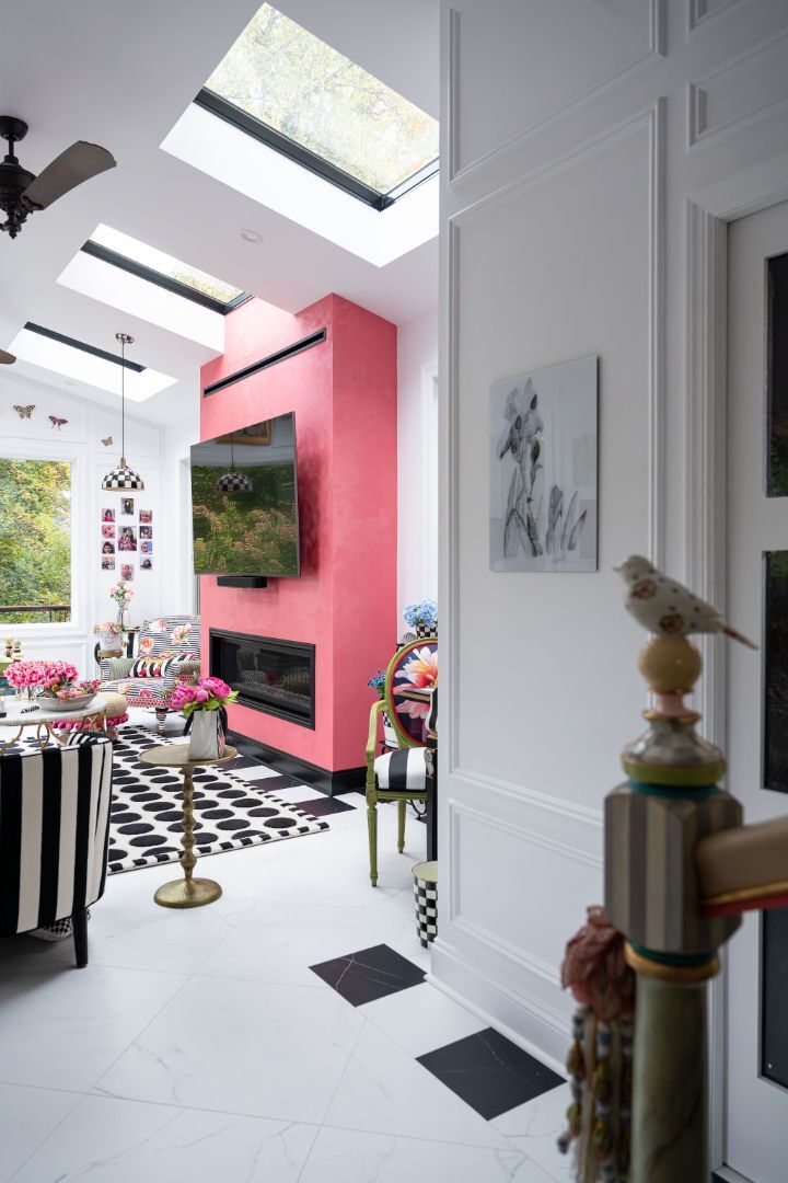  Mackenzie Childs style entry way leading into the living space